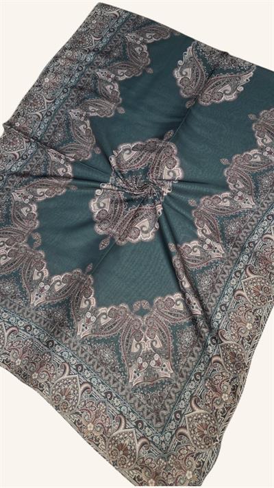 Locella Koza Pamuk Şal Zümrüt Yeşil