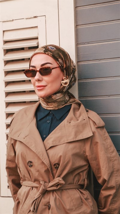 Locella Kristal Eşarp Haki Yeşil