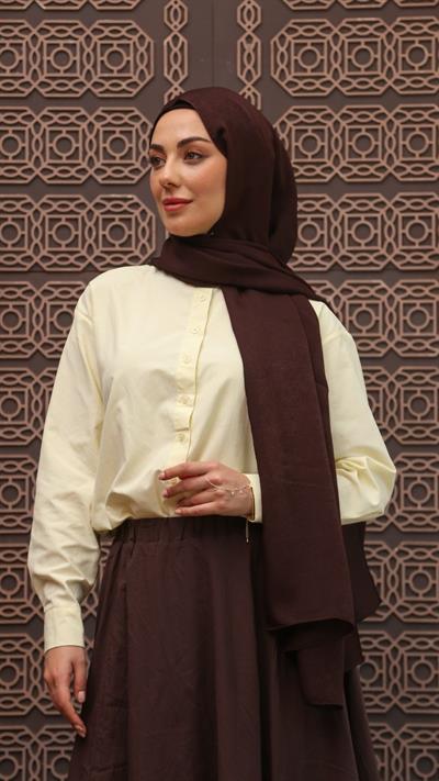 Locella Luna Şal Acı Kahve-1