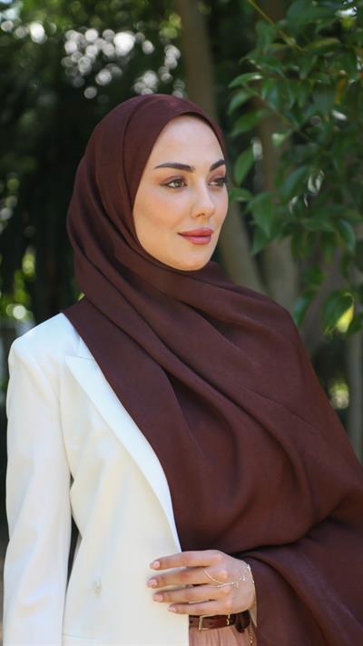 Locella Luna Şal Çikolata Kahve-2