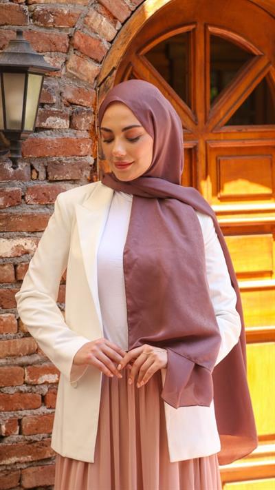 Locella Luna Şal Gül Kurusu-3