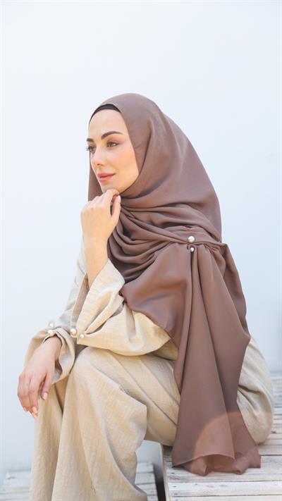 Locella Luna Şal Tozlu Kahve-19