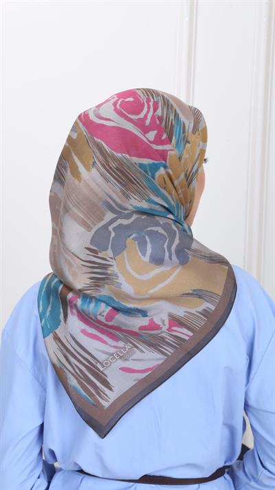 Locella Modal İpek Eşarp Kahve-5