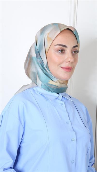 Locella Modal İpek Eşarp Petrol Yeşili-3