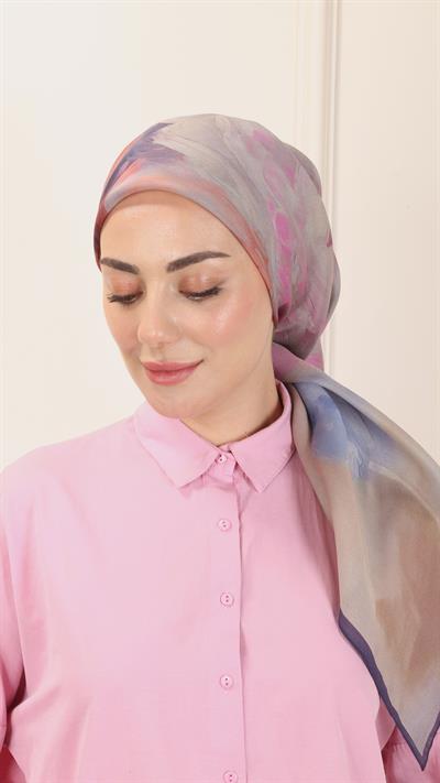 Locella Modal İpek Eşarp Lacivert-10