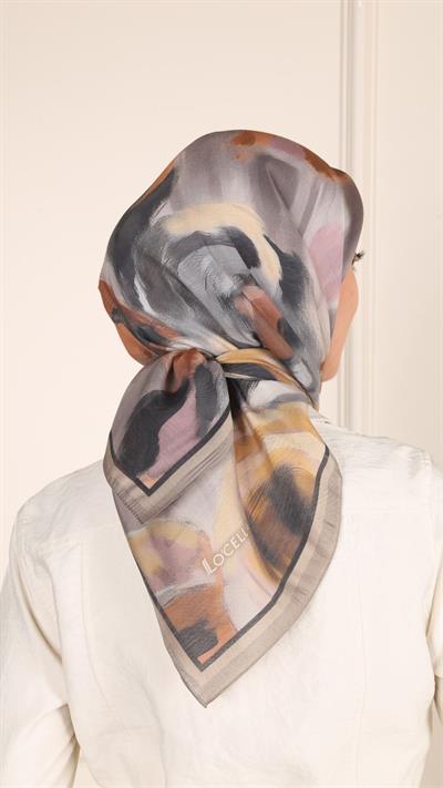 Locella Modal İpek Eşarp Vizon-6