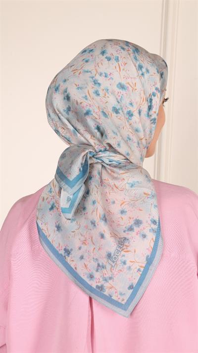 Locella Modal İpek Eşarp Deniz Mavi-8