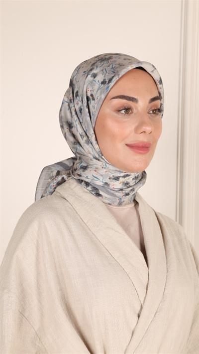 Locella Modal İpek Eşarp Gri-5
