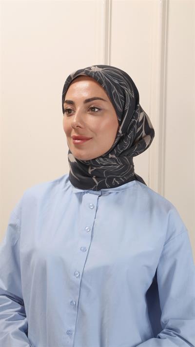 Locella Modal İpek Eşarp Siyah-3