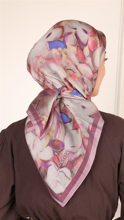 Locella Modal İpek Eşarp Mürdüm-2