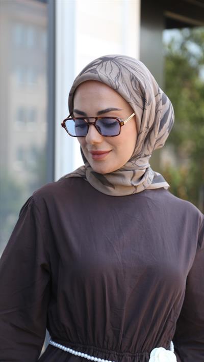 Locella Modal İpek Eşarp Vizon-6