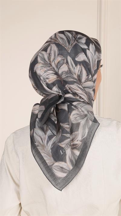 Locella Modal İpek Eşarp Siyah-7