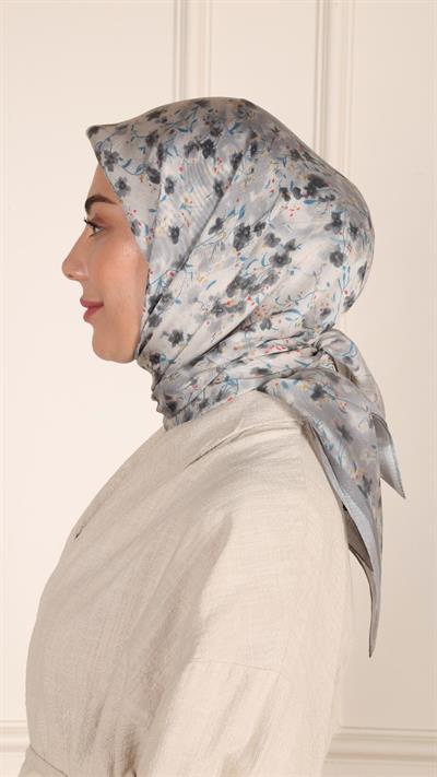 Locella Modal İpek Eşarp Gri-5