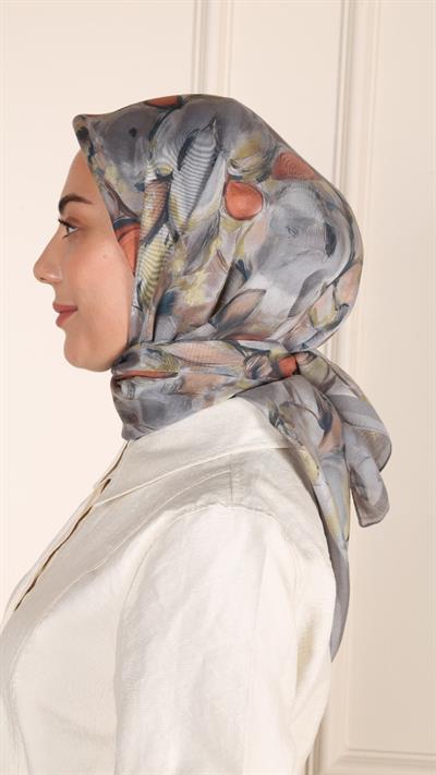 Locella Modal İpek Eşarp Gri-5