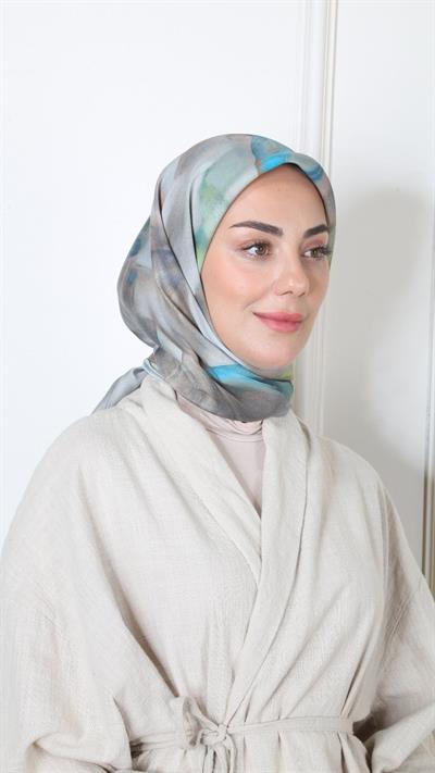 Locella Modal İpek Eşarp Gri-5