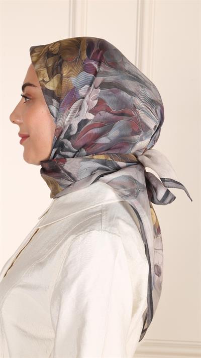Locella Modal İpek Eşarp Koyu Gri-6