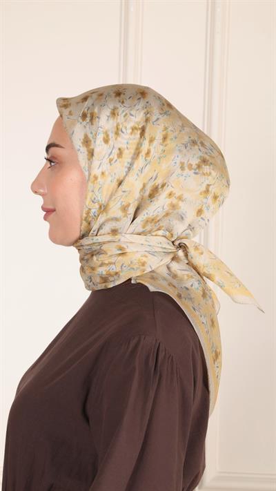 Locella Modal İpek Eşarp Sarı-2