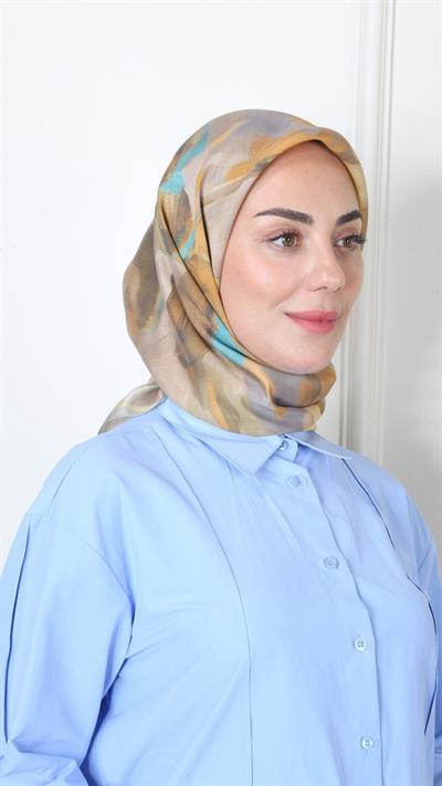 Locella Modal İpek Eşarp Sarı-9