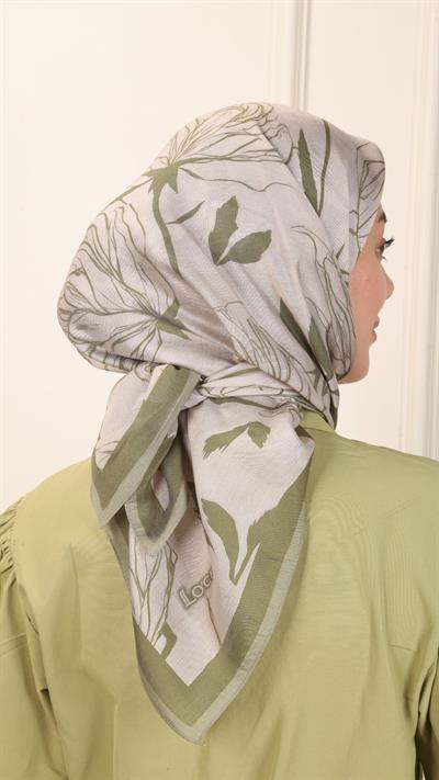 Locella Modal İpek Eşarp Yeşil-5