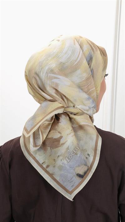 Locella Modal İpek Eşarp Sarı-7
