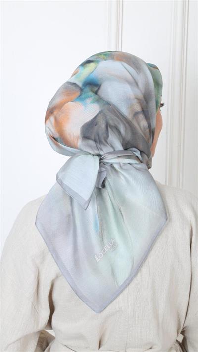 Locella Modal İpek Eşarp Gri-5