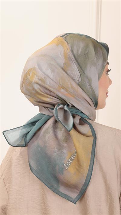 Locella Modal İpek Eşarp Zümrüt Yeşil-8
