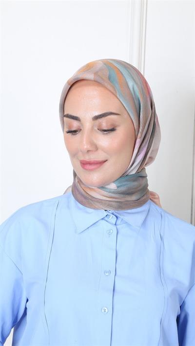 Locella Modal İpek Eşarp Vizon-9