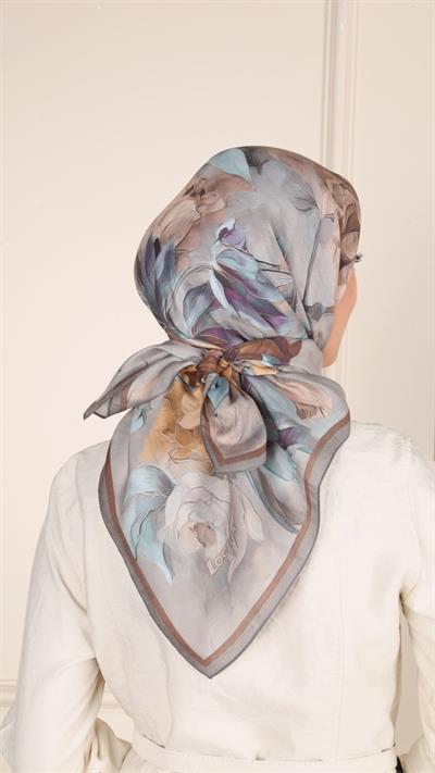 Locella Modal İpek Eşarp Gri-7