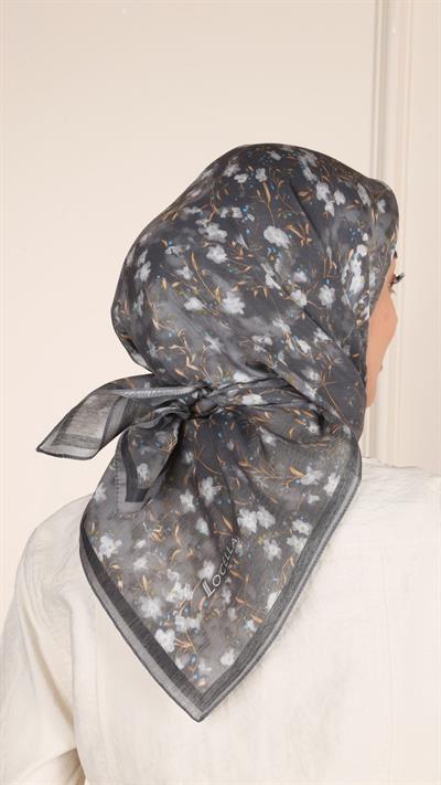Locella Modal İpek Eşarp Siyah-4