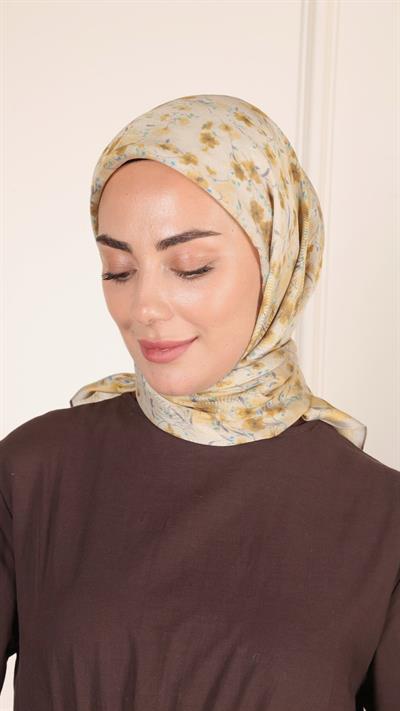 Locella Modal İpek Eşarp Sarı-2