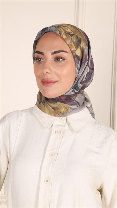 Locella Modal İpek Eşarp Koyu Gri-6