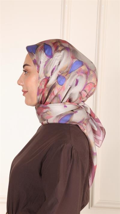Locella Modal İpek Eşarp Mürdüm-2