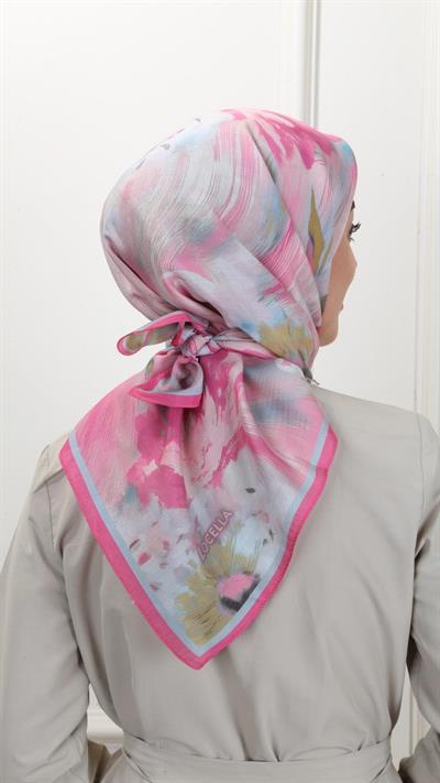 Locella Modal İpek Eşarp Fuşya-6