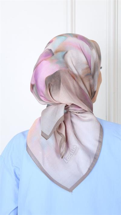 Locella Modal İpek Eşarp Vizon-9