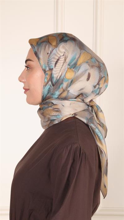 Locella Modal İpek Eşarp Bal Sarısı-1