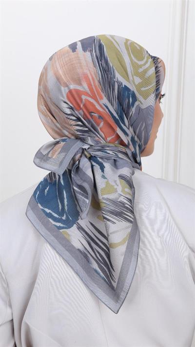 Locella Modal İpek Eşarp Gri-2