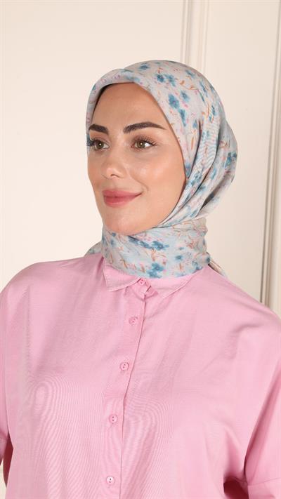 Locella Modal İpek Eşarp Deniz Mavi-8