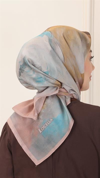 Locella Modal İpek Eşarp Pudra Pembe-7