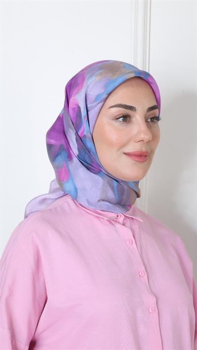 Locella Modal İpek Eşarp Lila-11