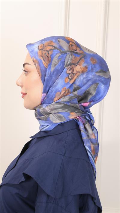 Locella Modal İpek Eşarp Morcivert-13