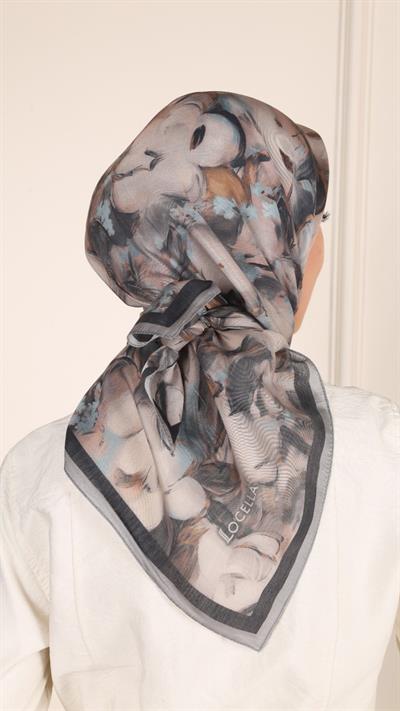 Locella Modal İpek Eşarp Siyah-4