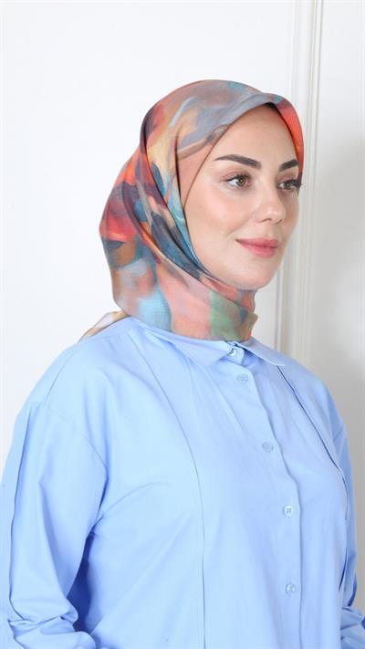 Locella Modal İpek Eşarp Kırmızı-6