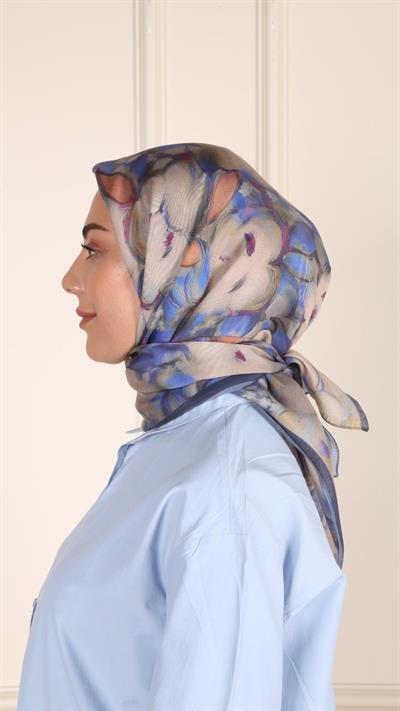 Locella Modal İpek Eşarp Lacivert-10