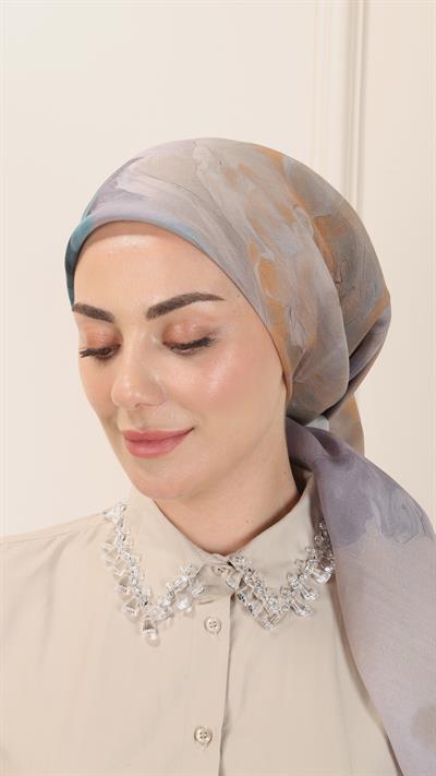 Locella Modal İpek Eşarp Gri-4