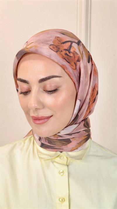 Locella Modal İpek Eşarp Gül Kurusu-2
