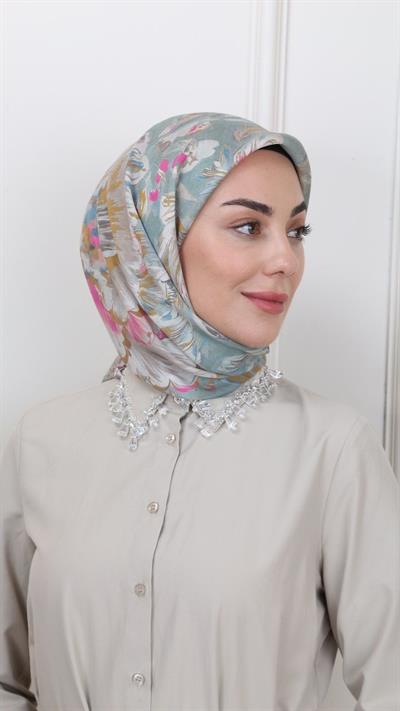 Locella Modal İpek Eşarp Mint Yeşil-7