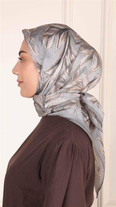 Locella Modal İpek Eşarp Gri-3