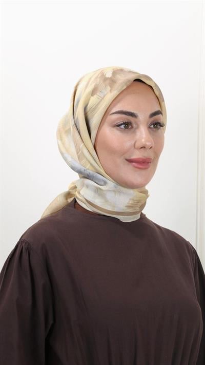 Locella Modal İpek Eşarp Sarı-7