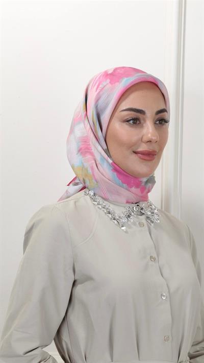 Locella Modal İpek Eşarp Fuşya-6