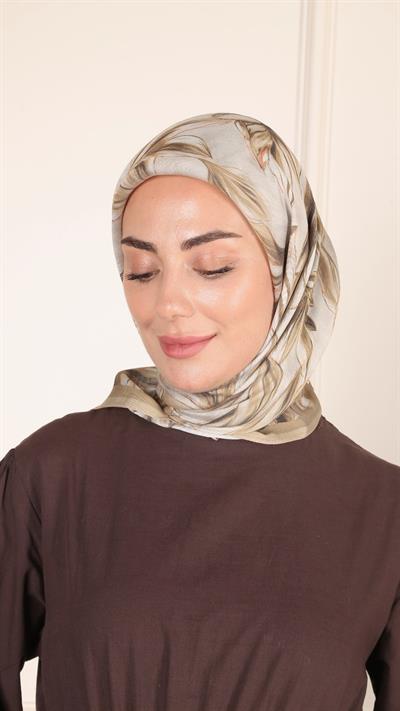 Locella Modal İpek Eşarp Olive-4